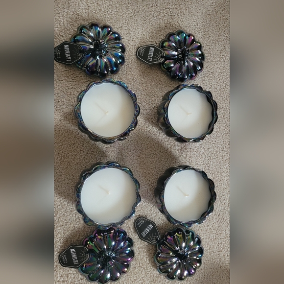 New Northern Lights Midnight Iridescent Ceramic Pumpkin Candle - Black - 12 oz - Picture 5 of 6